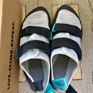 Black Diamond Climbing Shoes with Black and Gray Design